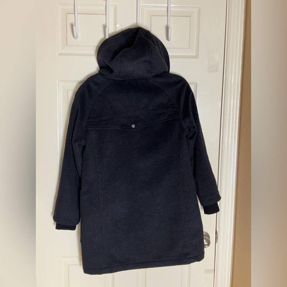 New Pendleton Women's Beverly Wool Blend Hooded Coat In Dark Gray Size Medium - Picture 6 of 13